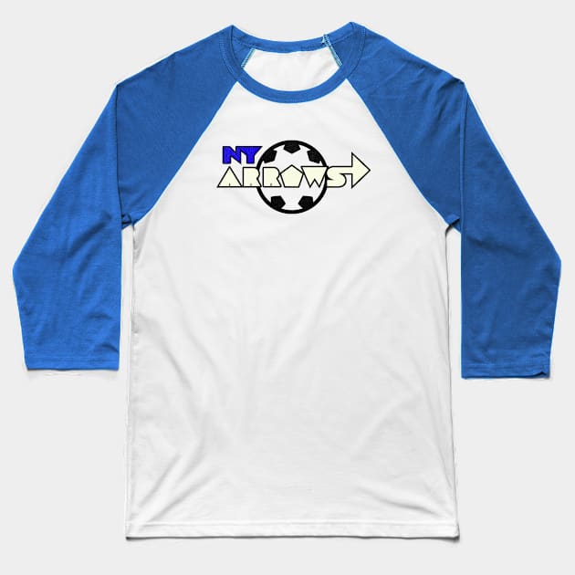 DEFUNCT - New York Arrows Indoor Soccer Baseball T-Shirt by LocalZonly